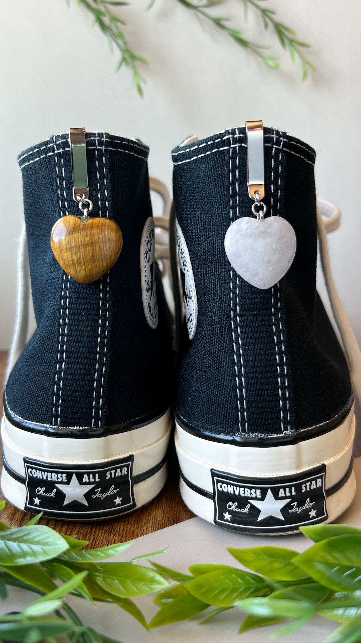Crystal Heart Shoe Clip, Shoe Charm, High Top Sneaker or Boot Clip, Shoe or Bag Keychain