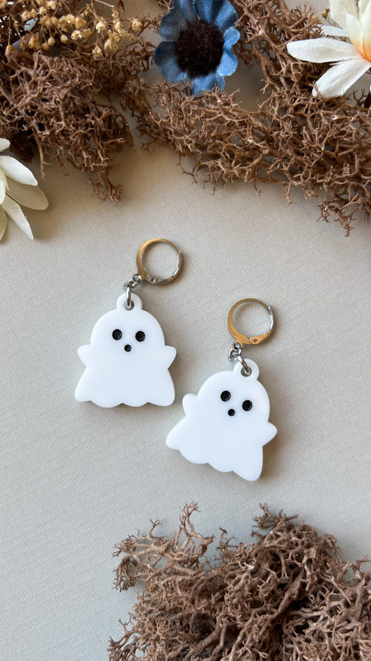 Ghost Earrings | Autumn Halloween Cute Spooked Ghoul Acrylic Earrings