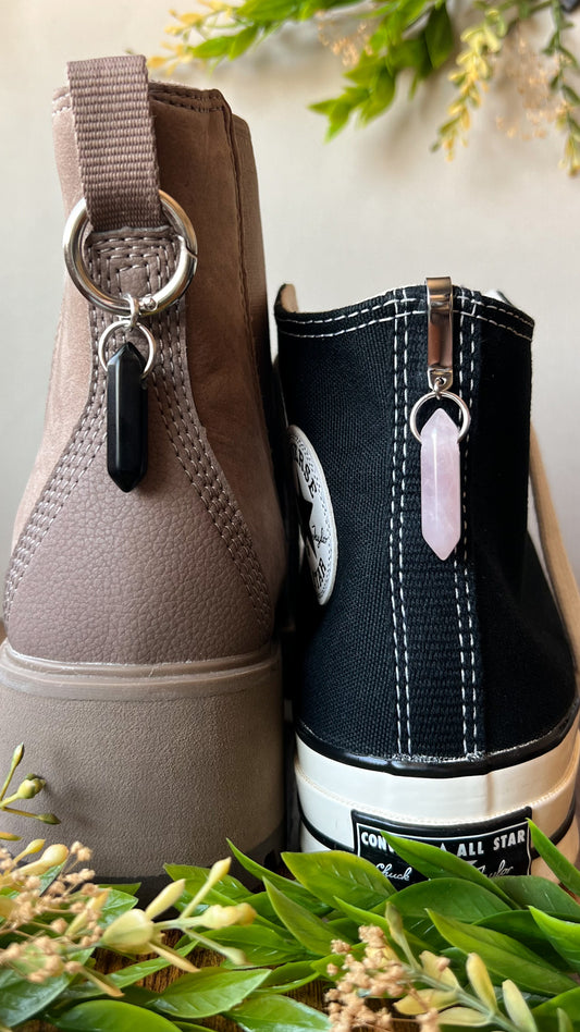 Crystal Shoe Accessory | Pull Loop Boot Charm, Shoe Charm, High Top Sneaker Clip or Boot Clip, Crystal Shoe Keychain