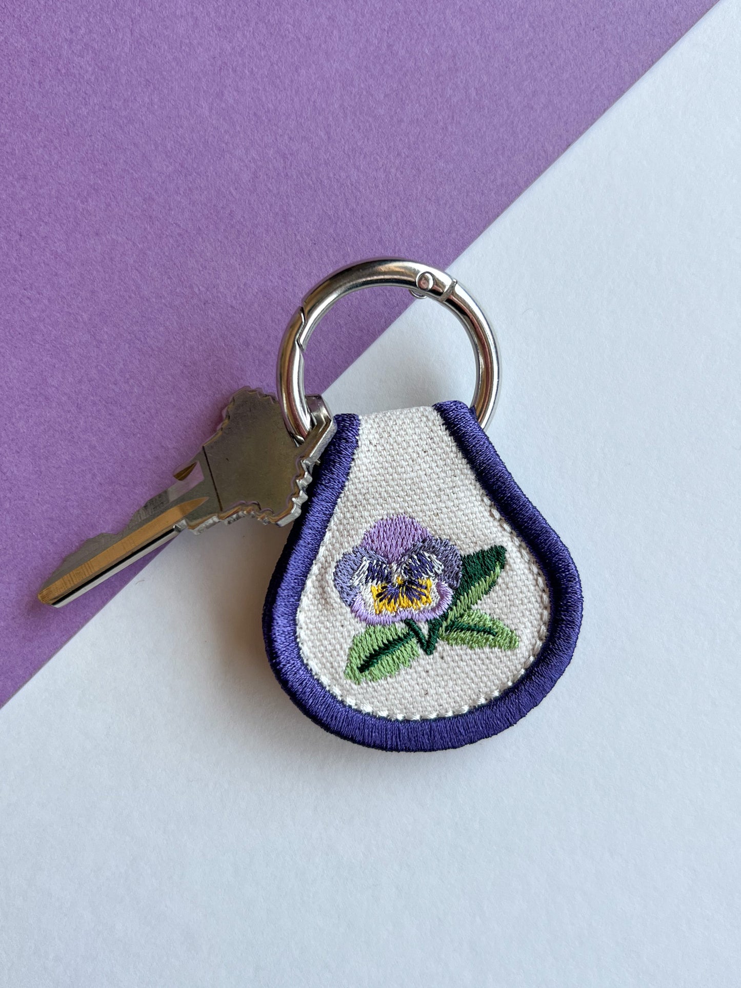 Purple Pansy Accessory | Keychain, Bag Decoration, Boot Charm