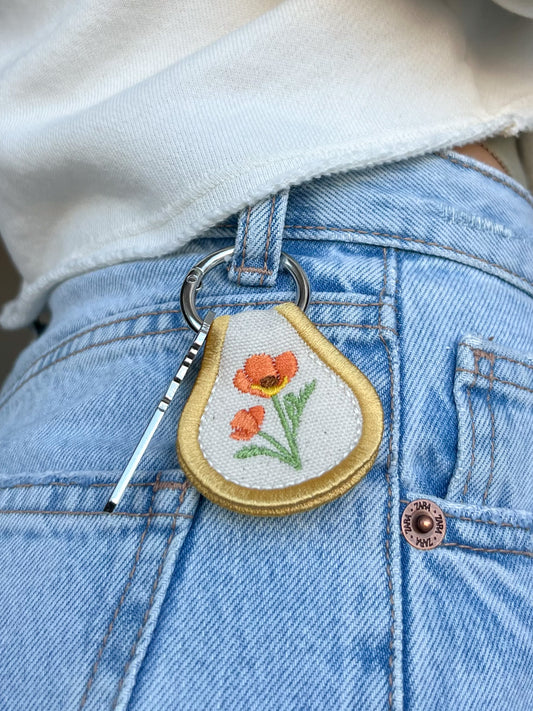 California Poppy Accessory | Keychain, Bag Decoration, Boot Charm