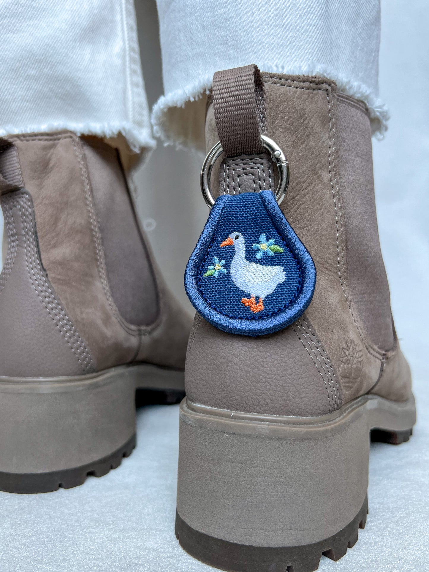 Goose with Flowers Accessory | Keychain, Bag Decoration, Boot Charm