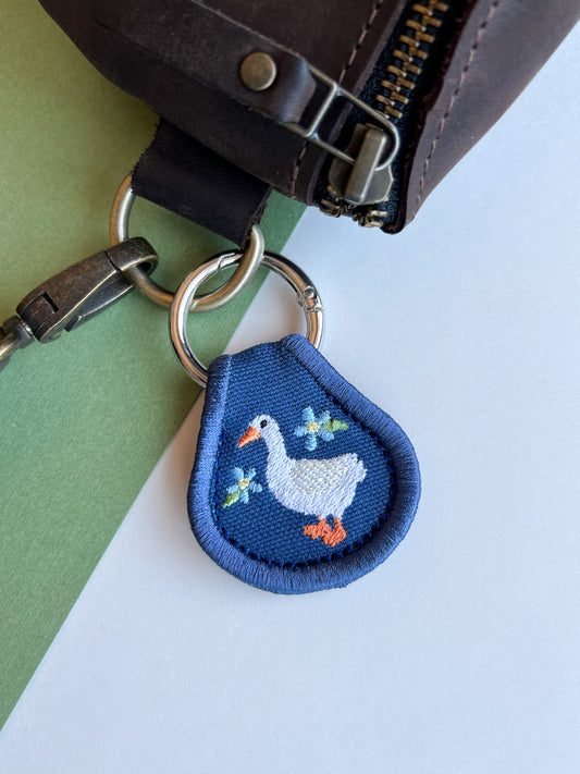 Goose with Flowers Accessory | Keychain, Bag Decoration, Boot Charm