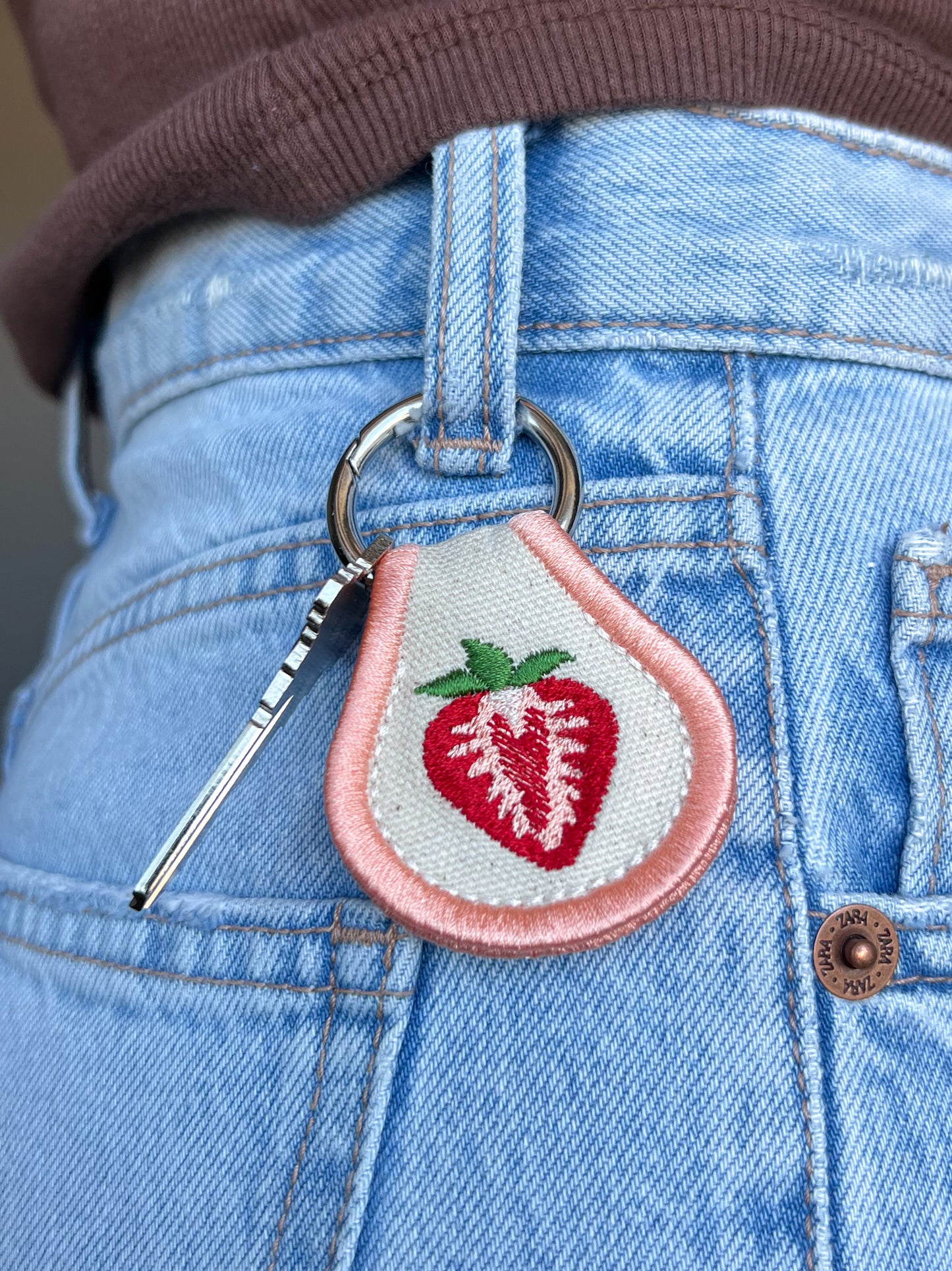 Strawberry Half Accessory | Patch Keychain, Bag Decoration, Boot Charm