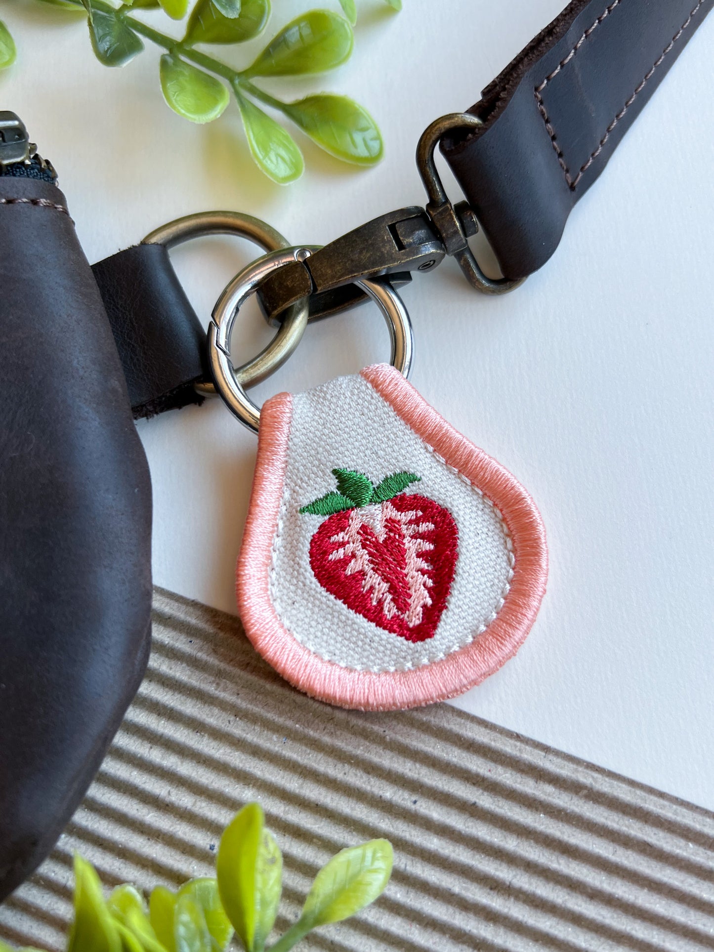 Strawberry Half Accessory | Patch Keychain, Bag Decoration, Boot Charm