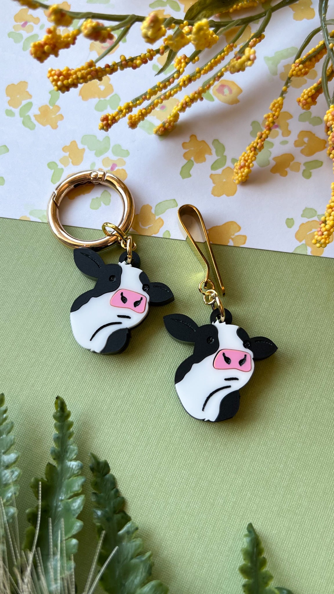Milk Cow Shoe Accessory | Pull Loop, Shoe Charm, High Top Sneaker or Boot Clip, Shoe or Bag Keychain