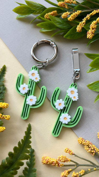 Cactus Bloom Shoe Accessory | Pull Loop, Shoe Charm, High Top Sneaker or Boot Clip, Shoe or Bag Keychain