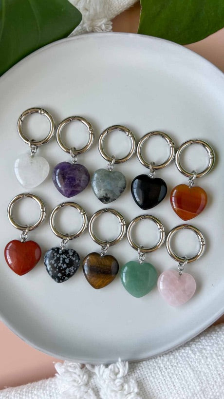 Crystal Heart Boot Charms